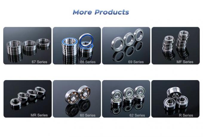 6910ZZ Mechanical Parts Custom Ball Bearings , Miniature Ball Bearings GCr15 Material 1